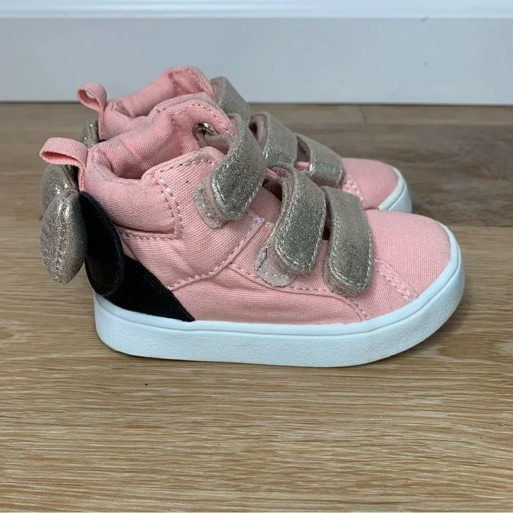 Baby GAP Disney Minnie Mouse Size 5 Pink High Top Sneakers